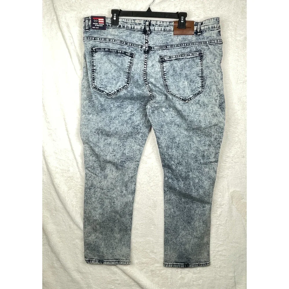 Phat Farm Jeans Mens 44 x 30 (Measures 29) Skinny Fit Stretch NWT Blue Denim